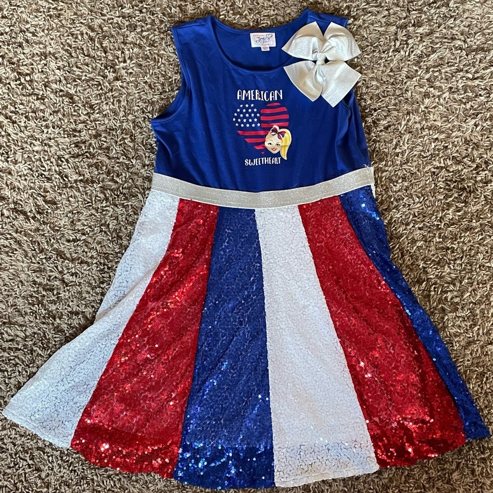 JoJo Girls Patriotic Sequin Dress